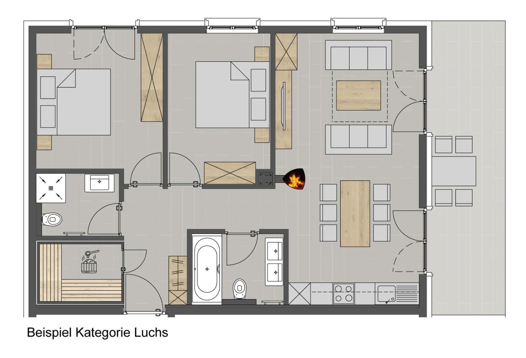 Alpinlodges Kühtai Rum bild
